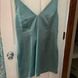 Aqua / Silk Semi Formal Dress / Boo Hoo Brand